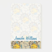 Zee kapitein vispatroon | Jouw namen toevoegen Post-it® Notes (Voorkant)