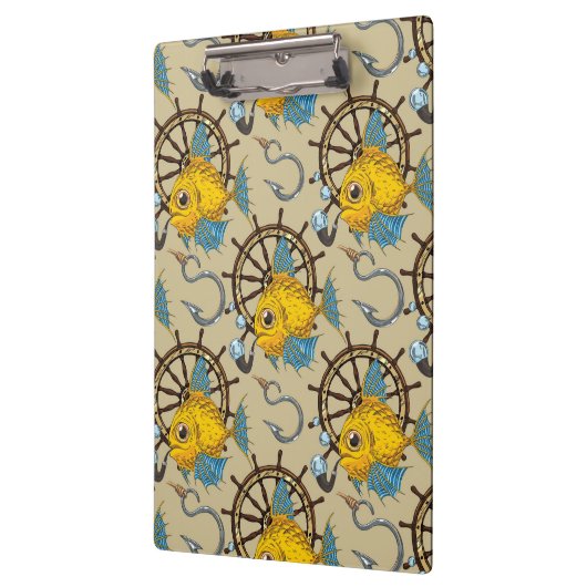 Zee kapitein vispatroon klembord (Links)