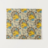 Zee kapitein vispatroon wandkleed (Voorkant (horizontaal))