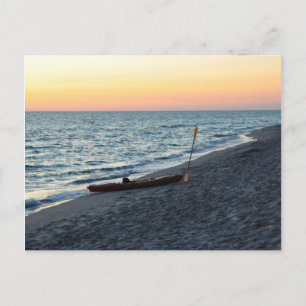 Zee Kayak op strand Sand Captiva Island Briefkaart