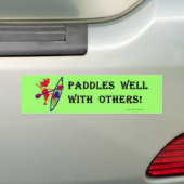Zee Kayak Paddles Well White Bumpersticker (Op auto)