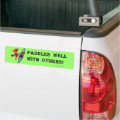 Zee Kayak Paddles Well White Bumpersticker (Op Truck)