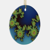 Zee kerstfractal keramisch ornament (Rechts)