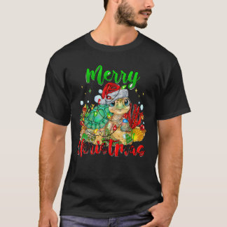 Zee Kerstmis met kerstlicht T-shirt