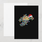 Zee kerstverlichting Zee Turtle Xmas S Kaart (Voorkant / Achterkant)