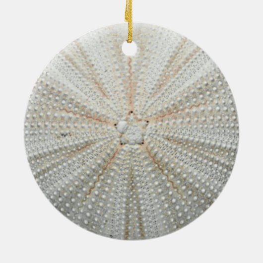 Zee kerstversiering in Urchin Keramisch Ornament (Achterkant)