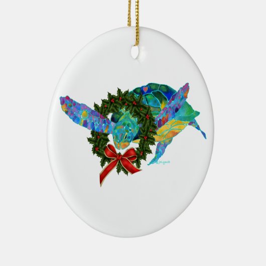 Zee kerstversiering keramisch ornament (Rechts)