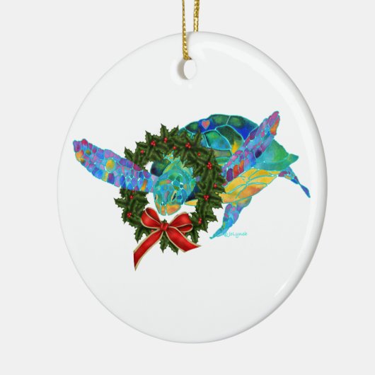 Zee kerstversiering keramisch ornament (Links)