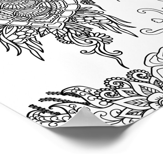 Zee - Kleur uw eigen kunst Poster (Hoek)