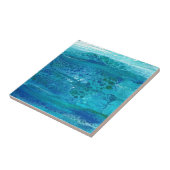 zee kleuren abstract tegeltje (Zijkant)