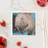 Zee Koe zwemmen Servetten (Insitu)