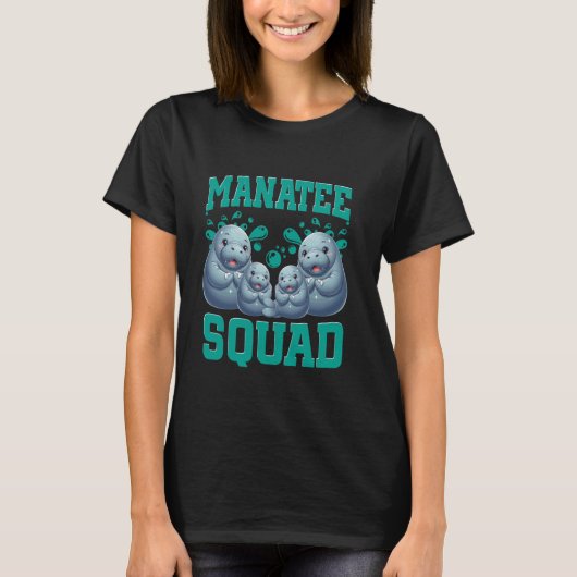 Zee Koeien Manatee Squad Oceanograaf T-shirt (Voorkant)