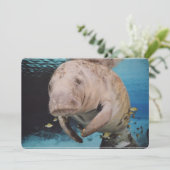 Zee koeienzwemmen kaart (Staand voorkant)