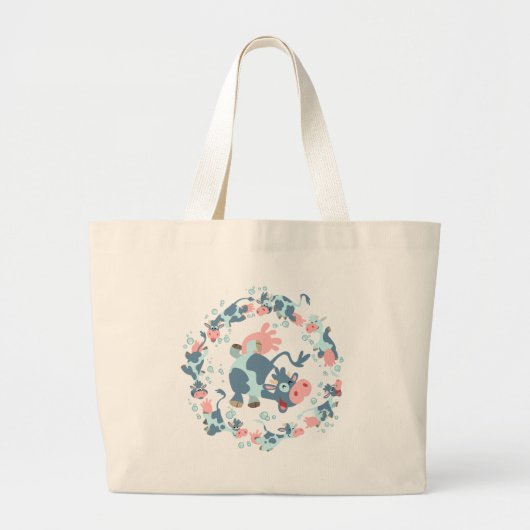 Zee kokoeienzak voor Cartoon Grote Tote Bag (Voorkant)