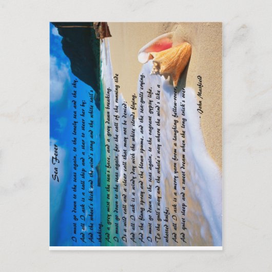 Zee Koorts door: John Masefield Briefkaart (Voorkant)