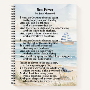 Zee Koorts John Masefield Scheepvaart Gedicht Notitieboek
