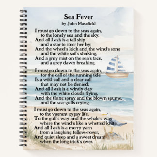 Zee Koorts John Masefield Scheepvaart Gedicht Notitieboek