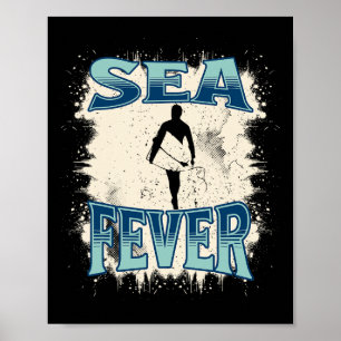 Zee Koorts S Retro Surf S Vintage Strand Poster