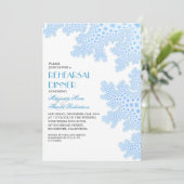 Zee Koraal Blauw Repetitie Diner Uitnodiging (Staand voorkant)