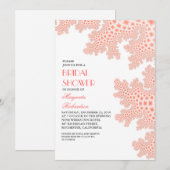 Zee Koraal Bruids Douche Uitnodiging (Voorkant / Achterkant)