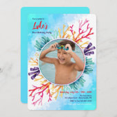 Zee koraal foto kaart (Voorkant / Achterkant)