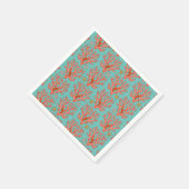 Zee koraal met zee wezens servet (Hoek)