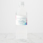 Zee koraalrif Waterverf Waterfles Etiket (Voorkant)