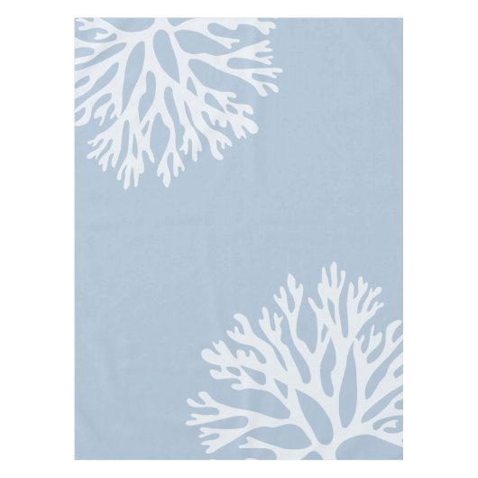 Zee Koraalsilhouettes (Weathered Blue) Tafelkleed (Voorkant)