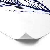 Zee Koraalzeemacht blauw stranddek Poster (Hoek)