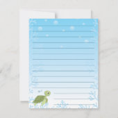 Zee Kortvlakke Briefpapier kaarten voor schildpad  (Achterkant)