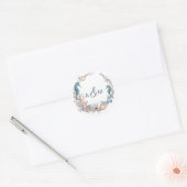 Zee Krans | Kust Initialen van Koppels  Ronde Sticker (Envelop)