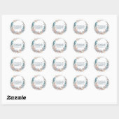 Zee Krans | Retouradres Zeepaarden Schelpen  Ronde Sticker (Vel)