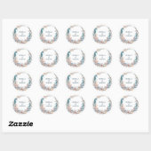 Zee Krans | Strand Zeepaarden Schelpen  Ronde Sticker (Vel)