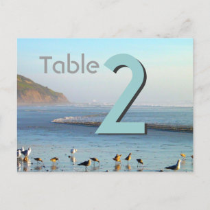 Zee krijgt het nummer van de tabelkaart briefkaart