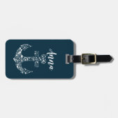 Zee Kristallen Anchor Nautical / Coastal Bagagelabel (Voorkant horizontaal)