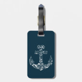 Zee Kristallen Anchor Nautical / Coastal Bagagelabel (Achterkant verticaal)