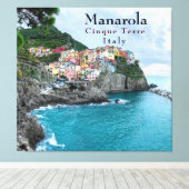 Zee Kust Cinque Terre Manarola Italië Canvas Afdruk (Insitu (Houten vloer))