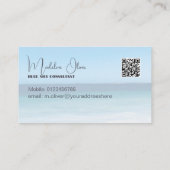 Zee Kustblauw Modern Stijlvol Visitekaartje (Achterkant)