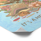 Zee Kustdoornbuis Blauwgroen en Paars Poster (Hoek)