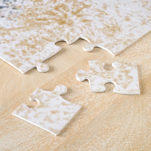 Zee Kustschildpad Geschilderd strand thema Legpuzzel (Zijkant)