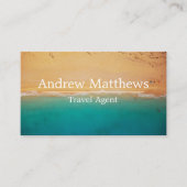 Zee kustvaarder Aqua Blue Landschap Visitekaartje (Voorkant)