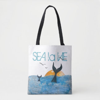 Zee La Vie Whale Tales Tote Bag