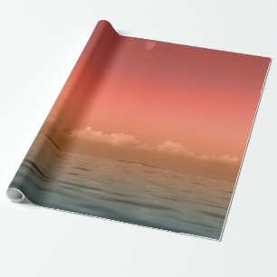 Zee, land en luchtruim Geweldig landschap Cadeaupapier