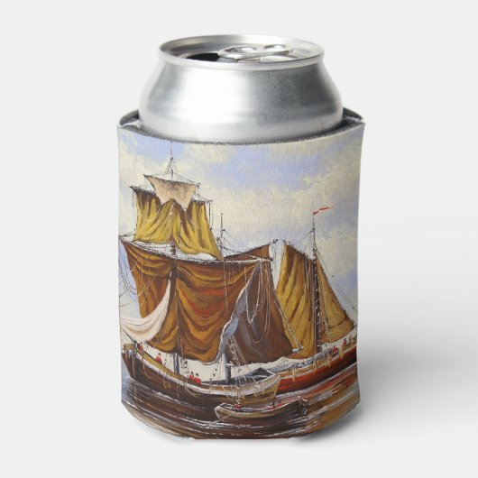 Zee Landscape: Olieverfschepen. Blikjeskoeler (Blikje Voorkant)