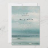 Zee Landscape Wedding Invitation Kaart (Voorkant)