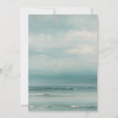 Zee Landscape Wedding Invitation Kaart (Achterkant)