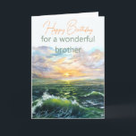 Zee Landschap Oil Painting Brother Birthday Kaart<br><div class="desc">Zee Landschap Oil Painting Brother Birthday Kaart</div>