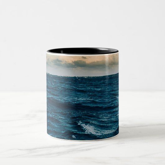  Zee landschap Tweekleurige Koffiemok (Center)
