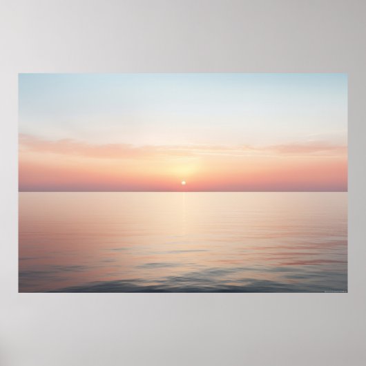 Zee Landschapsmeditatie Serene Tranquil Poster (Voorkant)
