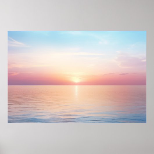 Zee Landschapsmeditatie Serene Tranquil Poster (Voorkant)